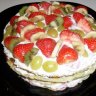 Блинно-творожный пирог с ягодами