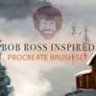 Боб Росс вдохновленный кисти для Procreate
