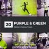 20 Purple & Green Lightroom Presets & LUTs